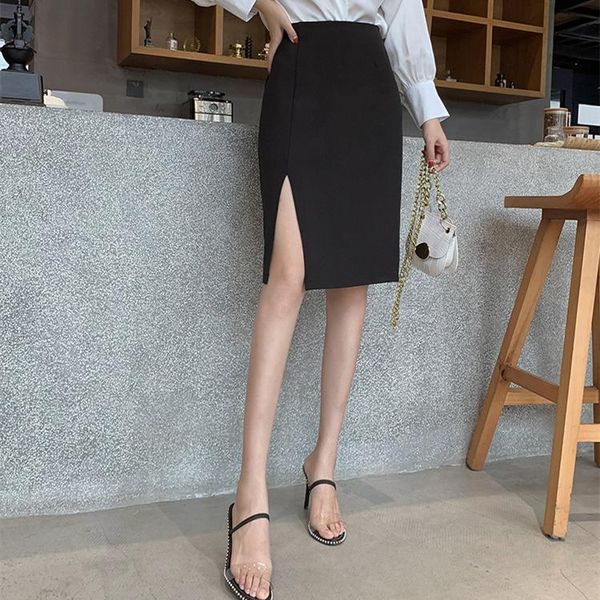 skirts black womens 2021 summer korean style elegant side slit bodycon high waist midi skirt office ladies faldas b361
skirts black womens 2021 summer korean style elegant side slit bodycon high waist midi skirt office ladies faldas b361