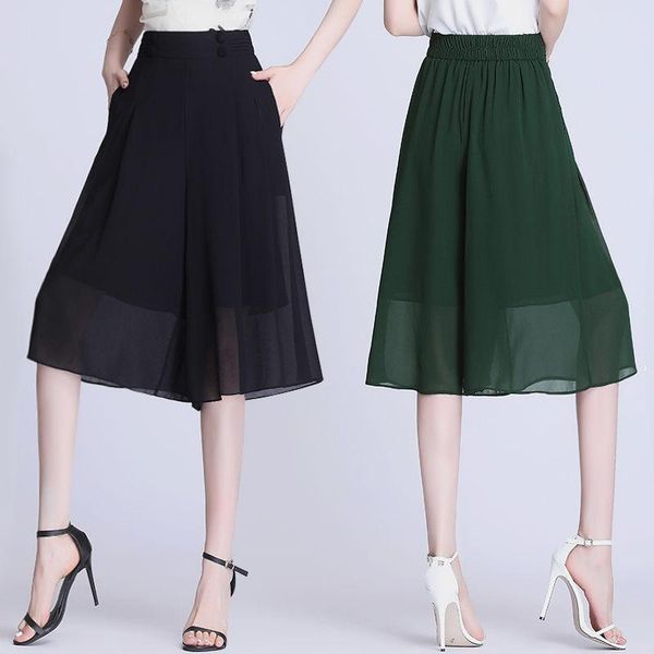 women's pants & capris five-point women loose chiffon wide-leg summer thin section 2021 high waist drape skirt black trouser k576, Black;white
women's pants & capris five-point women loose chiffon wide-leg summer thin section 2021 high waist drape skirt black trouser k576, Black;white
