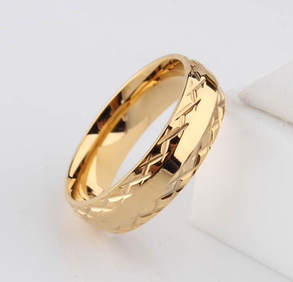 cluster rings gold color lace wedding for men women 6mm pattern stainless steel couple promotion jewelry wholesale, Golden;silver
cluster rings gold color lace wedding for men women 6mm pattern stainless steel couple promotion jewelry wholesale, Golden;silver