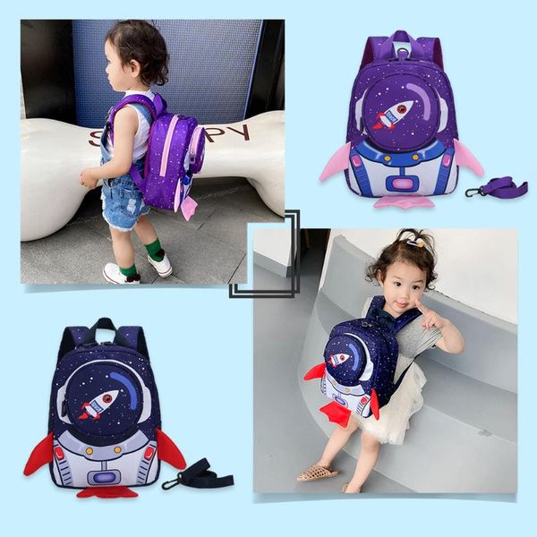 backpack children school bag cartoon 3d rocket kids anti-loss rope daily bagpack for outdoor accessories
backpack children school bag cartoon 3d rocket kids anti-loss rope daily bagpack for outdoor accessories