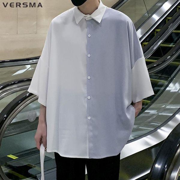 men's casual shirts versma japanese trendy three quarter sleeve shirt men women summer luxury oversized stitch male drop, White;black
men's casual shirts versma japanese trendy three quarter sleeve shirt men women summer luxury oversized stitch male drop, White;black
