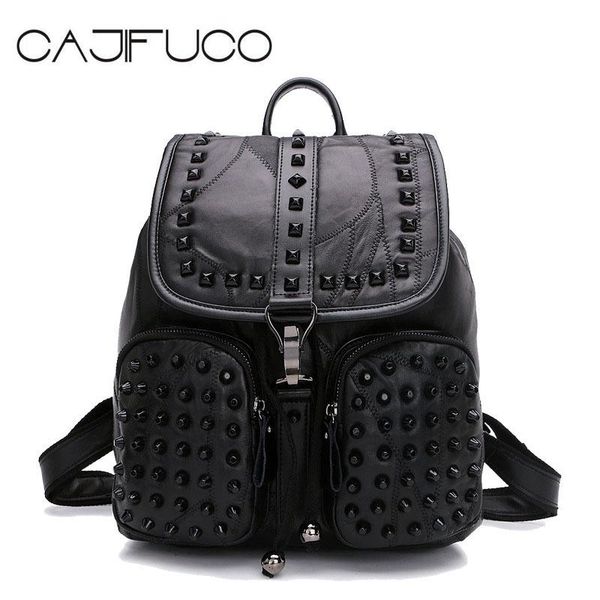 backpack cool gun metal rviet women genuine leather medium travel bag studded hook school soft lambskin shoulder bolsa
backpack cool gun metal rviet women genuine leather medium travel bag studded hook school soft lambskin shoulder bolsa