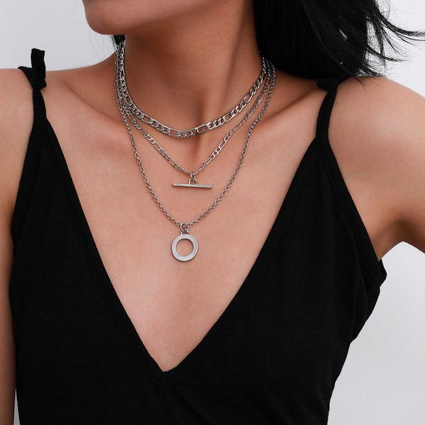 jewelry personality simple fashion ot button clavicle neck chain creative new alloy necklace women, Silver
jewelry personality simple fashion ot button clavicle neck chain creative new alloy necklace women, Silver