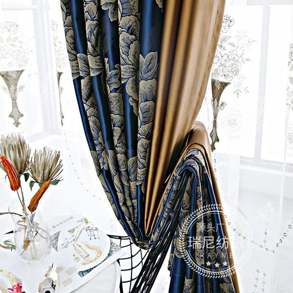 custom high-end blue jacquard curtains for living room bedroom study stitching high precision jacquard curtain embroidered tulle
custom high-end blue jacquard curtains for living room bedroom study stitching high precision jacquard curtain embroidered tulle