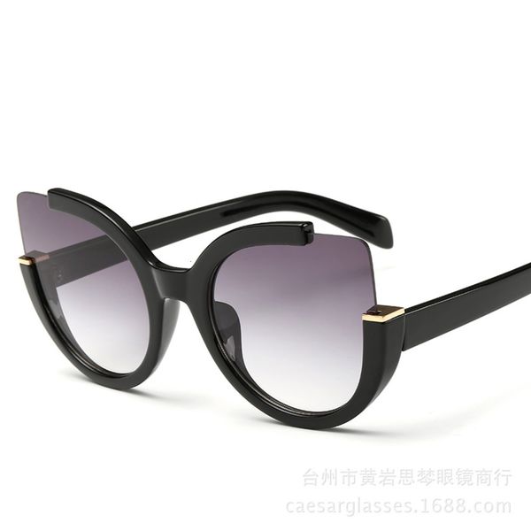 1519 round frame sunglass women's personalized cat's eye half frame sunglass, White;black
1519 round frame sunglass women's personalized cat's eye half frame sunglass, White;black