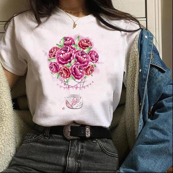 women clothes lady graphic watercolor office work balloon flower floral print tees female t shirt womens t shirt, White
women clothes lady graphic watercolor office work balloon flower floral print tees female t shirt womens t shirt, White