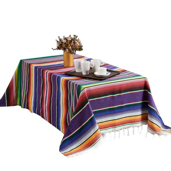 table cloth hand woven large mexican serape tablecloth with tassel for wedding party dinning decorations
table cloth hand woven large mexican serape tablecloth with tassel for wedding party dinning decorations