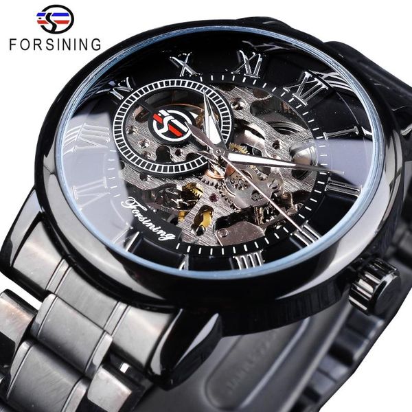 wristwatches forsining 3d hollow engraving full black clock luminous hands men's mechanical watches stainless steel, Slivery;brown
wristwatches forsining 3d hollow engraving full black clock luminous hands men's mechanical watches stainless steel, Slivery;brown