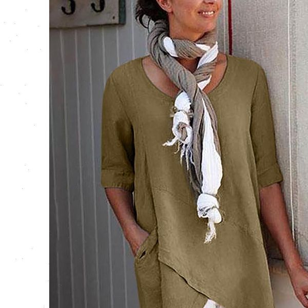 women blouses cross hem design half sleeve cotton and linen blouse casu shirt with pocket hemp plus size blusas 5%, White
women blouses cross hem design half sleeve cotton and linen blouse casu shirt with pocket hemp plus size blusas 5%, White