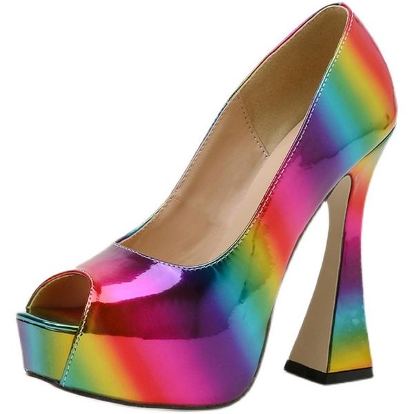 dress shoes 13cm high heels multicolor designer open toe block heel pumps party for women patent leather platform, Black
dress shoes 13cm high heels multicolor designer open toe block heel pumps party for women patent leather platform, Black