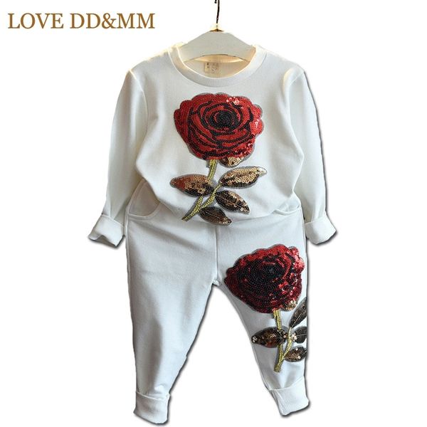 love dd&mm girls clothing sets fall fashion girls flower sportswear suit embroidered sequins clothing 210715, White
love dd&mm girls clothing sets fall fashion girls flower sportswear suit embroidered sequins clothing 210715, White