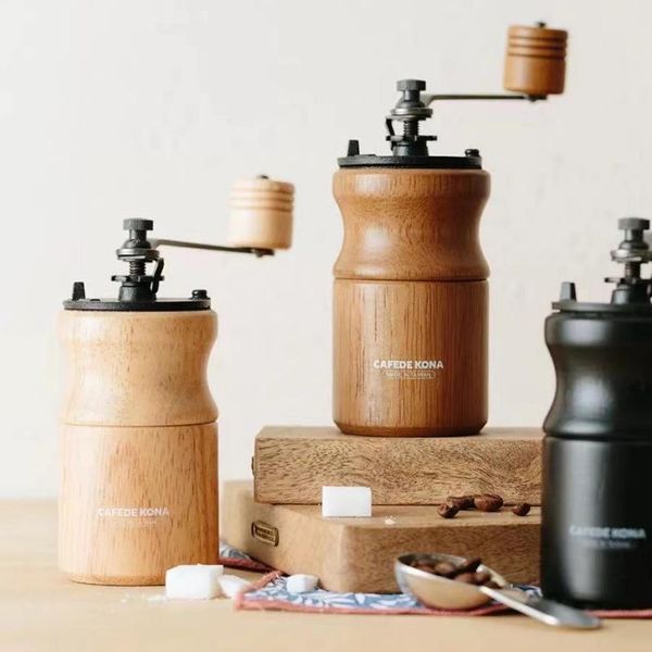 manual coffee grinders household hand brewed powder grinder hand-cranked solid wood bean
manual coffee grinders household hand brewed powder grinder hand-cranked solid wood bean