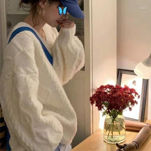 womens winter clothes 2021 long sleeve knit women oversized sweater korean fashion v-neck pullovers woman sweaters p383 women's, White;black
womens winter clothes 2021 long sleeve knit women oversized sweater korean fashion v-neck pullovers woman sweaters p383 women's, White;black