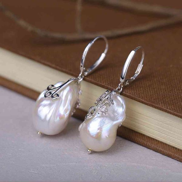 freshwater pearl 925 sterling silver flower dangle earrings baroque irregular shape women luxury brand fine jewelry for mother, Golden
freshwater pearl 925 sterling silver flower dangle earrings baroque irregular shape women luxury brand fine jewelry for mother, Golden