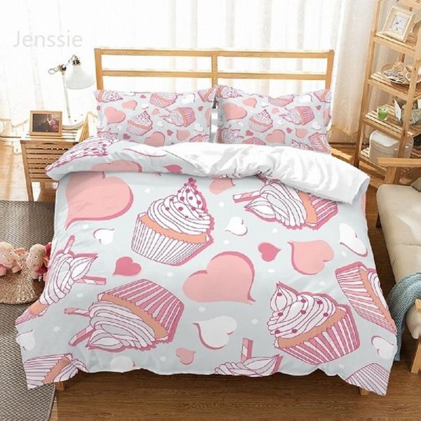 bedding sets pink white cupcakes heart shapes comforter cover with pillowcase 2/3 piece kids cartoon food set bedroom bed
bedding sets pink white cupcakes heart shapes comforter cover with pillowcase 2/3 piece kids cartoon food set bedroom bed