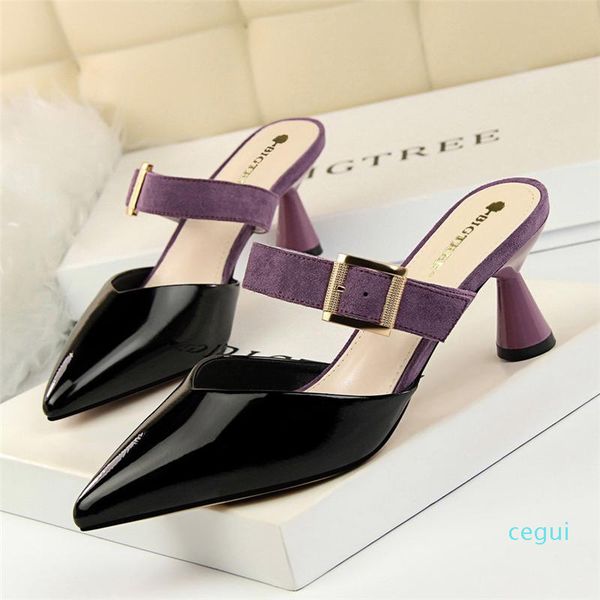 dress shoes office women mules high heels designer luxury 2021 pointed ladies pumps fetish heel slippers, Black
dress shoes office women mules high heels designer luxury 2021 pointed ladies pumps fetish heel slippers, Black