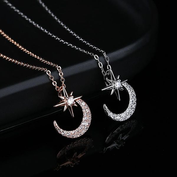 pendant necklaces korea star moon silver color chain choker necklace for women fashion zircon lucky jewelry accessories
pendant necklaces korea star moon silver color chain choker necklace for women fashion zircon lucky jewelry accessories