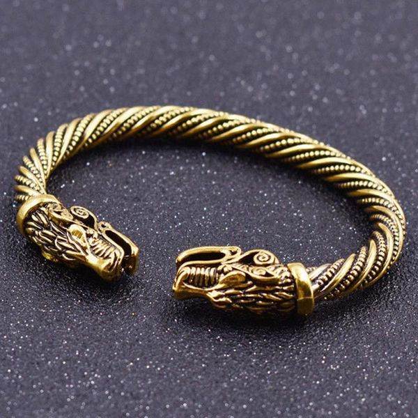 bangle vintage dragon head mouth open nordic viking antique twisted pattern carved wristband jewelry, Black
bangle vintage dragon head mouth open nordic viking antique twisted pattern carved wristband jewelry, Black
