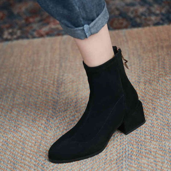 boots women of concise suede ankle comfortable boots thick heels round toe ladies autumn shoes wild short teddy size 43 yd9b, Black
boots women of concise suede ankle comfortable boots thick heels round toe ladies autumn shoes wild short teddy size 43 yd9b, Black