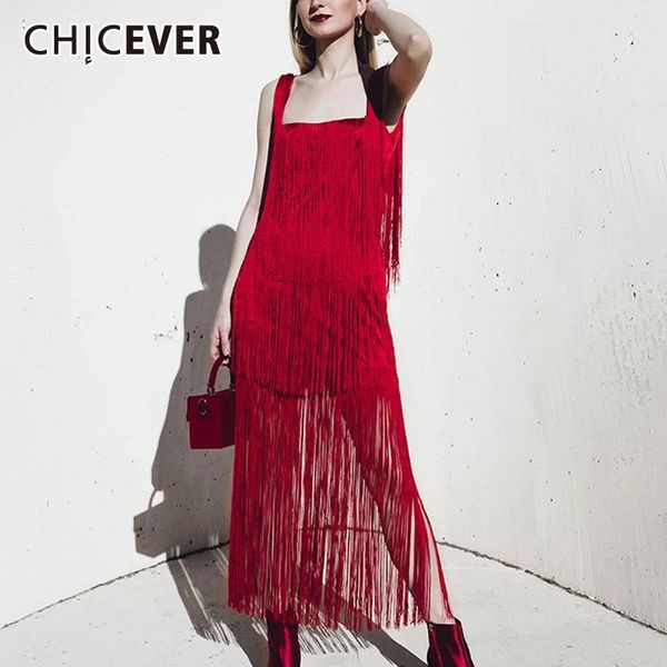 casual dresses chicever autumn dress for women square collar sleeveless sling patchwork tassel backless pencil female 2021 clothing, Black;gray
casual dresses chicever autumn dress for women square collar sleeveless sling patchwork tassel backless pencil female 2021 clothing, Black;gray