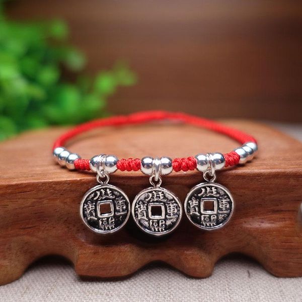 charm bracelets real 925 silver sterling coin bracelet handmade jewelry gift red rope adjustable string lucky for women, Golden;silver
charm bracelets real 925 silver sterling coin bracelet handmade jewelry gift red rope adjustable string lucky for women, Golden;silver