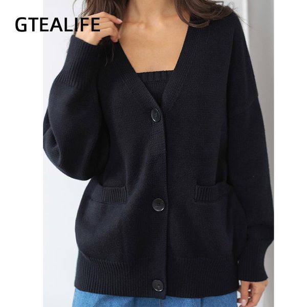 women's knits & tees gtealife casual women autumn winter v neck loose long sleeve knit cardigan sweaters clothes basic solid chunky-but, White
women's knits & tees gtealife casual women autumn winter v neck loose long sleeve knit cardigan sweaters clothes basic solid chunky-but, White