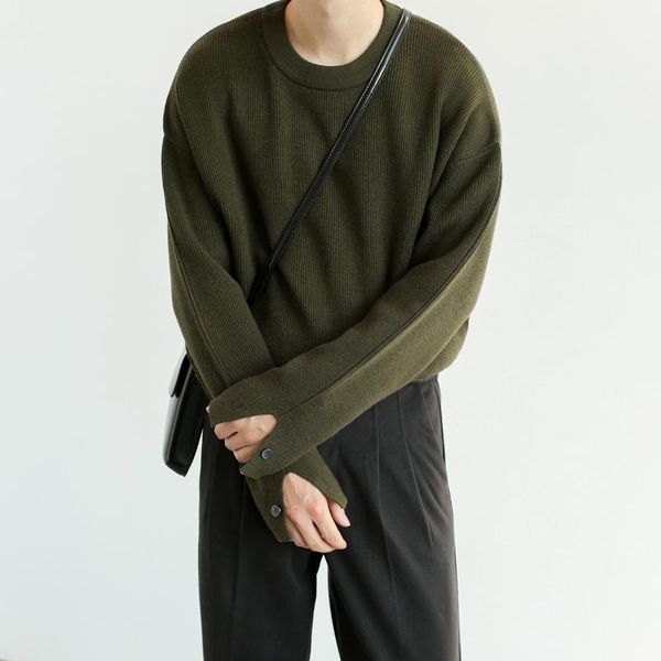 men's sweaters autumn and winter temperament pullover sweater lazy style korean trend round neck long-sleeved casual loose, White;black
men's sweaters autumn and winter temperament pullover sweater lazy style korean trend round neck long-sleeved casual loose, White;black