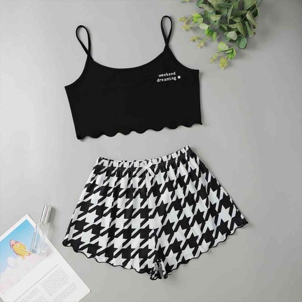 summer 2pcs pajama set camisole women sleepwear shorts two piece nightwear home clothes suit womens pajamas, Black;red
summer 2pcs pajama set camisole women sleepwear shorts two piece nightwear home clothes suit womens pajamas, Black;red