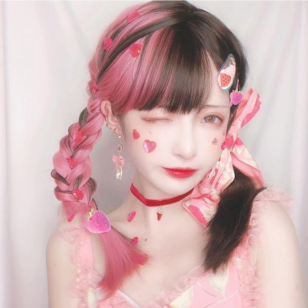 synthetic wigs lupu lolita wig with bangs long straight pink and black hair high temperture fiber cosplay for women
synthetic wigs lupu lolita wig with bangs long straight pink and black hair high temperture fiber cosplay for women