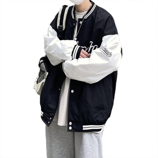 men's trench coats retro baseball uniform jacket tide 2021 couples hit color stand-up collar embroidered label men and women the s, Tan;black
men's trench coats retro baseball uniform jacket tide 2021 couples hit color stand-up collar embroidered label men and women the s, Tan;black