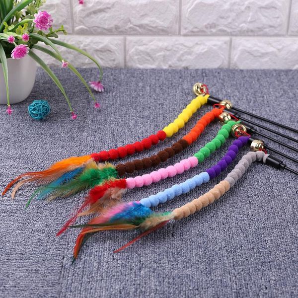 cat toys kitten teaser rod toy teasing stick colorful feather wand funny playing training chewing pet supplies
cat toys kitten teaser rod toy teasing stick colorful feather wand funny playing training chewing pet supplies