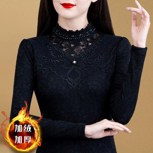 women's blouses & shirts black lace female autumn winter long-sleeved shirt blouse women blusas ropa de mujer, White
women's blouses & shirts black lace female autumn winter long-sleeved shirt blouse women blusas ropa de mujer, White