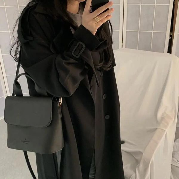 women's trench coats women long coat vintage elegant outerwear loose casual windbreaker autumn winter double breasted overcoat female, Tan;black
women's trench coats women long coat vintage elegant outerwear loose casual windbreaker autumn winter double breasted overcoat female, Tan;black