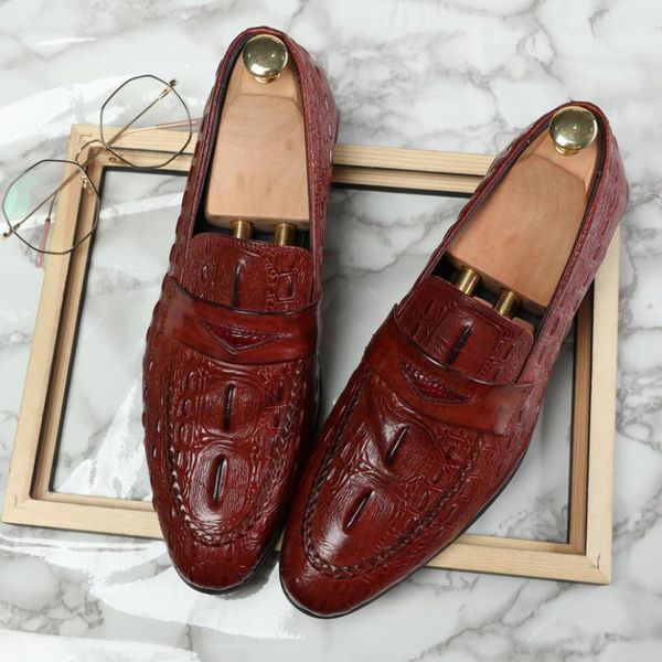 dress shoes trendy embossed cow leather men slip on wedding quality business office career work leisure size 37-44, Black
dress shoes trendy embossed cow leather men slip on wedding quality business office career work leisure size 37-44, Black