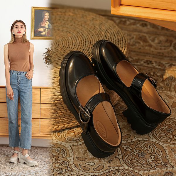 2021 new fashion mary janes genuine leather womens shoes fashion platform chunky heels sandals party casual shoes woman, Black
2021 new fashion mary janes genuine leather womens shoes fashion platform chunky heels sandals party casual shoes woman, Black