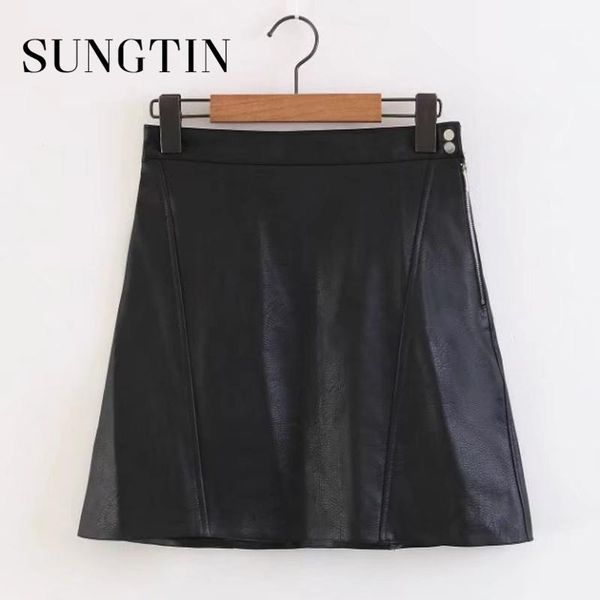 skirts sungtin 2021 black faux leather skirt mini with button zipper high waist pu women arrival yellow pink blue
skirts sungtin 2021 black faux leather skirt mini with button zipper high waist pu women arrival yellow pink blue