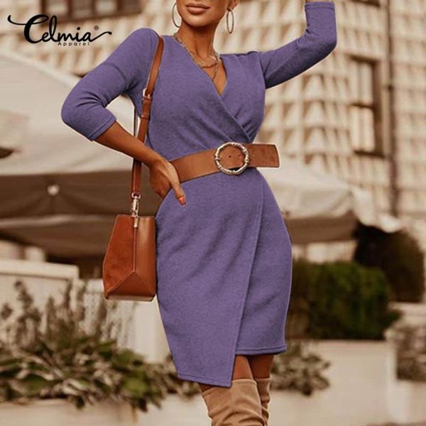 casual dresses 2021 women v-neck bodycon dress knitted mini celmia fashion sheath robe plus size party vestidos, Black;gray
casual dresses 2021 women v-neck bodycon dress knitted mini celmia fashion sheath robe plus size party vestidos, Black;gray