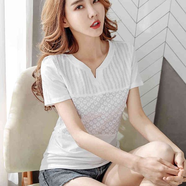 women's t-shirt floral embroidered shirt with v-neck cleavage, cotton, korean style, summer , women's clothes 4ie6, White
women's t-shirt floral embroidered shirt with v-neck cleavage, cotton, korean style, summer , women's clothes 4ie6, White