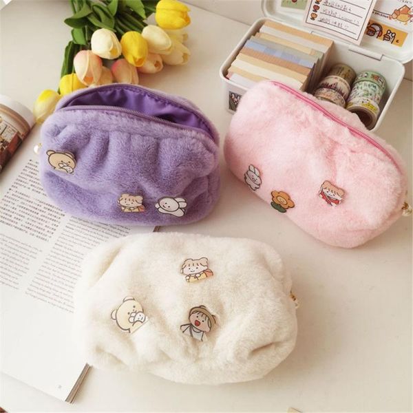 cosmetic bags & cases stationery travel cute women girl makeup pouch plush bag pencil case large capacity
cosmetic bags & cases stationery travel cute women girl makeup pouch plush bag pencil case large capacity