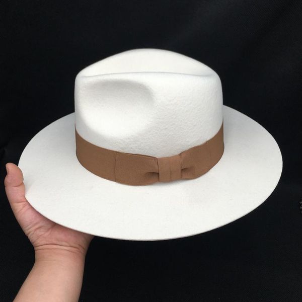 stingy brim hats the bowknot white wool felt men's hat elegant aristocratic fashion banama for men and women, Blue;gray
stingy brim hats the bowknot white wool felt men's hat elegant aristocratic fashion banama for men and women, Blue;gray