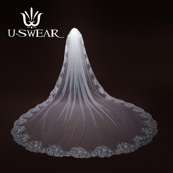 bridal veils u-swear 2021 in long line women wedding one layer lace edge high-grade cathedral veil for dress, Black
bridal veils u-swear 2021 in long line women wedding one layer lace edge high-grade cathedral veil for dress, Black