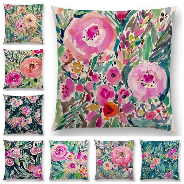 new design watercolor floral style prints cushion cover home sofa throw pillowcase color
new design watercolor floral style prints cushion cover home sofa throw pillowcase color