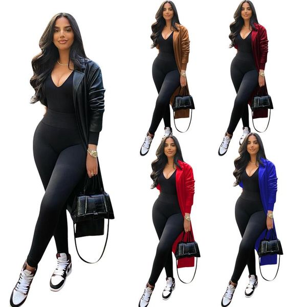 european and american women's clothing solid color pu leather lapel windbreaker jacket leather jacket with belt, Black
european and american women's clothing solid color pu leather lapel windbreaker jacket leather jacket with belt, Black