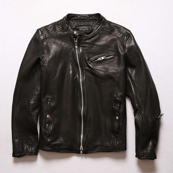 motorcycle apparel mens slim fit stand collar vintage genuine leather jacket cafe racer moto riding biker casual
motorcycle apparel mens slim fit stand collar vintage genuine leather jacket cafe racer moto riding biker casual