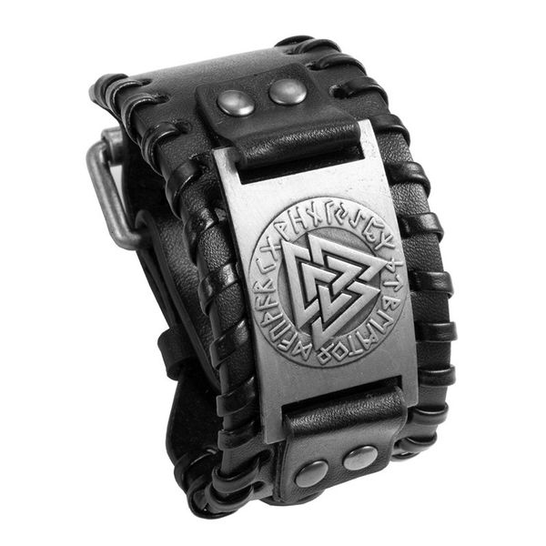 bangles bracelet popular accessories nordic viking totem triangle energy men's leather personalized woven, Black
bangles bracelet popular accessories nordic viking totem triangle energy men's leather personalized woven, Black