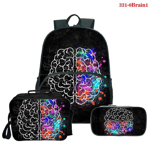 backpack the creative brain fashion 3pcs/set school bags boys girls kids casual backpacks women men 3d pencil case lunch bag
backpack the creative brain fashion 3pcs/set school bags boys girls kids casual backpacks women men 3d pencil case lunch bag