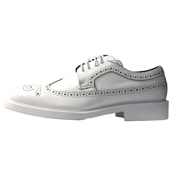 handmade white formal business shoes genuine leather brogue carved leather mens derby shoes, Black
handmade white formal business shoes genuine leather brogue carved leather mens derby shoes, Black