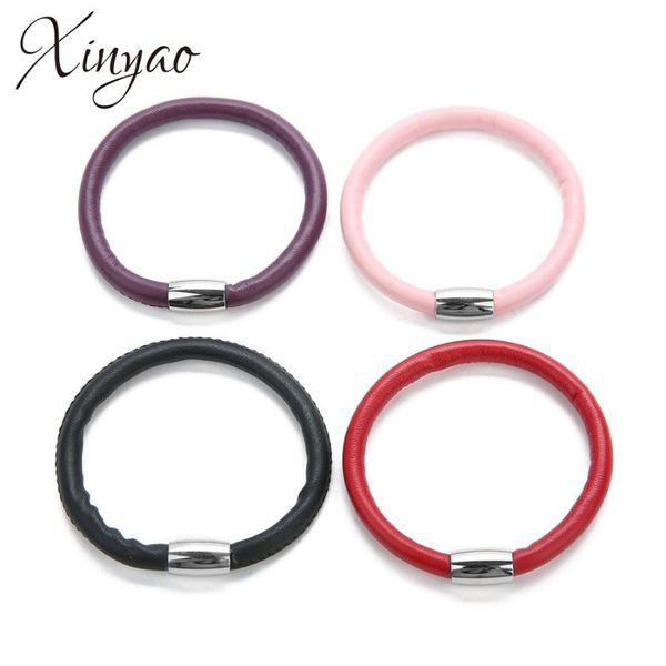 charm bracelets xinyao black color genuine braided leather bracelet bangles for women pulseras stainless steel magnetic clasp jewelry, Golden;silver
charm bracelets xinyao black color genuine braided leather bracelet bangles for women pulseras stainless steel magnetic clasp jewelry, Golden;silver