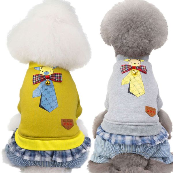autumn winter pet dog 19 bow tie little bear cotton padded clothing 
autumn winter pet dog 19 bow tie little bear cotton padded clothing