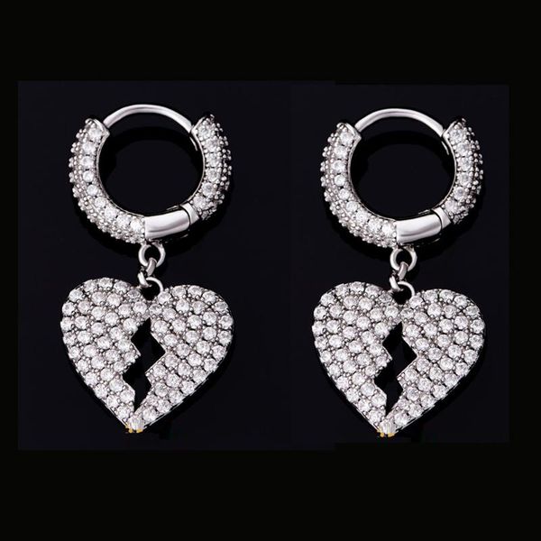 hoop & huggie design gold silver color heart dangle earring with 5a cubic zircon paved hip hop punk earrings jewelry for men boy, Golden;silver
hoop & huggie design gold silver color heart dangle earring with 5a cubic zircon paved hip hop punk earrings jewelry for men boy, Golden;silver